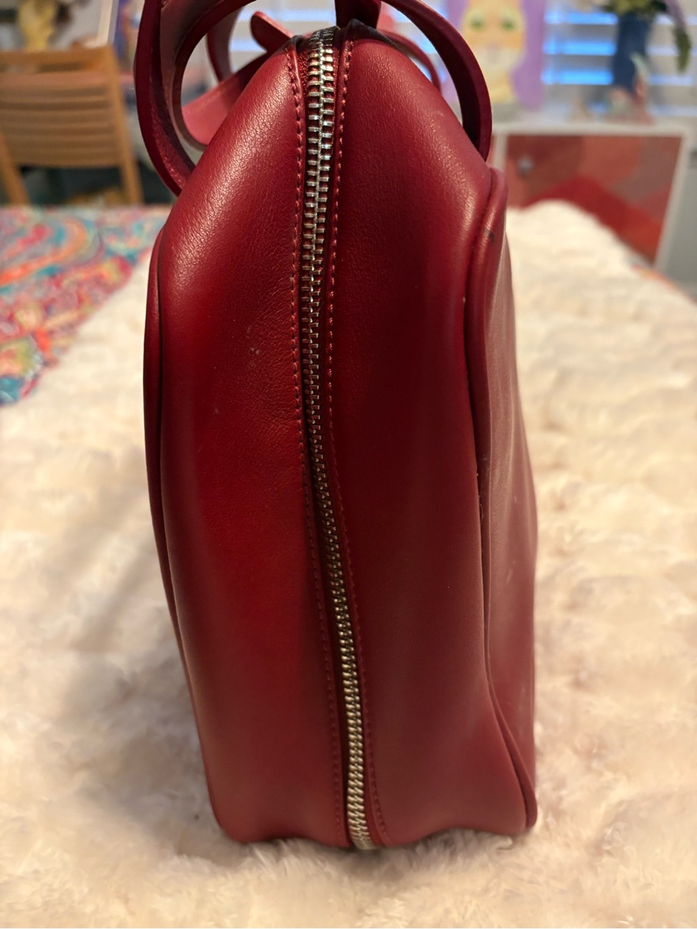 Coach leather handbag full zipper. Unique! - Picture 3 of 11
